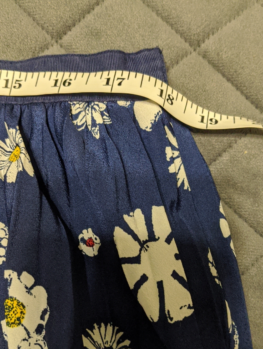 Jason Wu for Target Women's Navy Blue Floral Pleated Skirt Size 16 - Picture 6 of 10